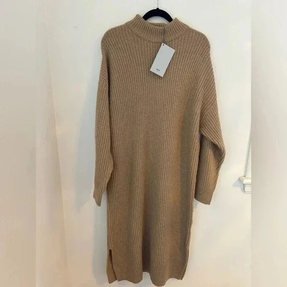 Minimum Tan Ribbed Knit Dress - Picture 4 of 7
